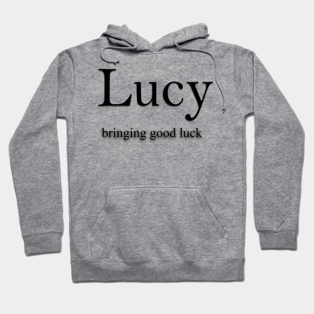 Lucy Name meaning Hoodie by Demonic cute cat